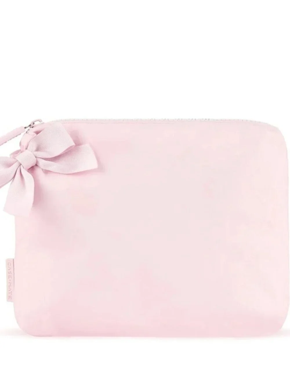 Case-Mate Ballet Pink Bow Crinkle Makeup Bag Waterproof Pouch NWT